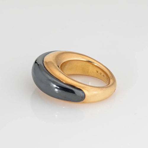 Bague 48 Van Cleef & Arpels - Bague Vintage Dôme Hématite 58 Facettes G13727