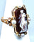 Bague 51 Bague camée sur agate perles fines diamants 58 Facettes AB263