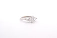 Bague 50 Bague or blanc diamant poire 1ct D/SI2 58 Facettes 26337-29402