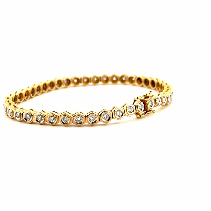 Bracelet Bracelet rivière or jaune, diamants 58 Facettes 3-CO-BRA-GS28830