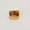 Bague 54 Bague Tank or jaune et gris, rubis et diamants 58 Facettes MEA4439