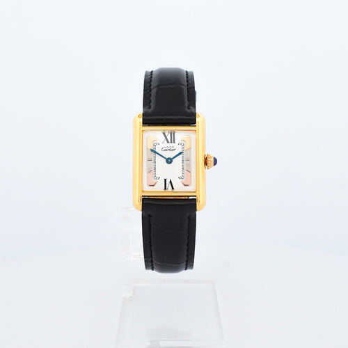 Cartier Tank Must - Ivory trinity dial - SM 58 Facettes