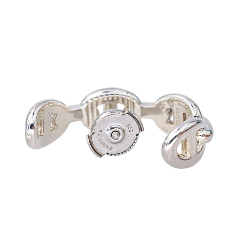 Boucles d'oreilles Hermès  Boucles d'oreilles Mono-boucle Chaîne d'ancre Argent 58 Facettes 4540660RV