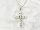 Collier collier croix vintage en or blanc et diamants 58 Facettes 32868