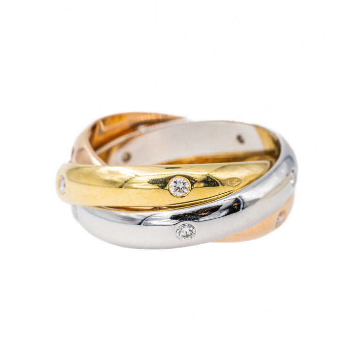 Cartier Allianzring Trinity Stern-Diamant aus Roségold