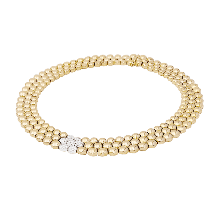 Necklace Piaget "Glancy" yellow gold, diamonds.