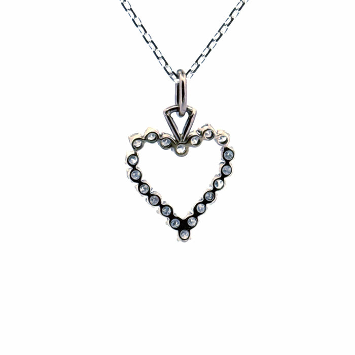 Pendentif Pendentif Coeur or blanc diamants 58 Facettes 2-PEF1-GS36090-05