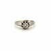 Bague 58 Solitaire or blanc diamant 58 Facettes 98-GS35113