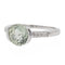 White gold ring Prasiolite, Diamond 