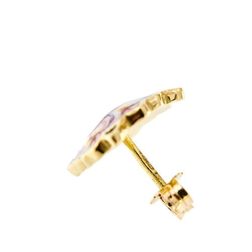 Boucles d'oreilles Boucles d'oreilles avec fleurs émaillées 58 Facettes 36332