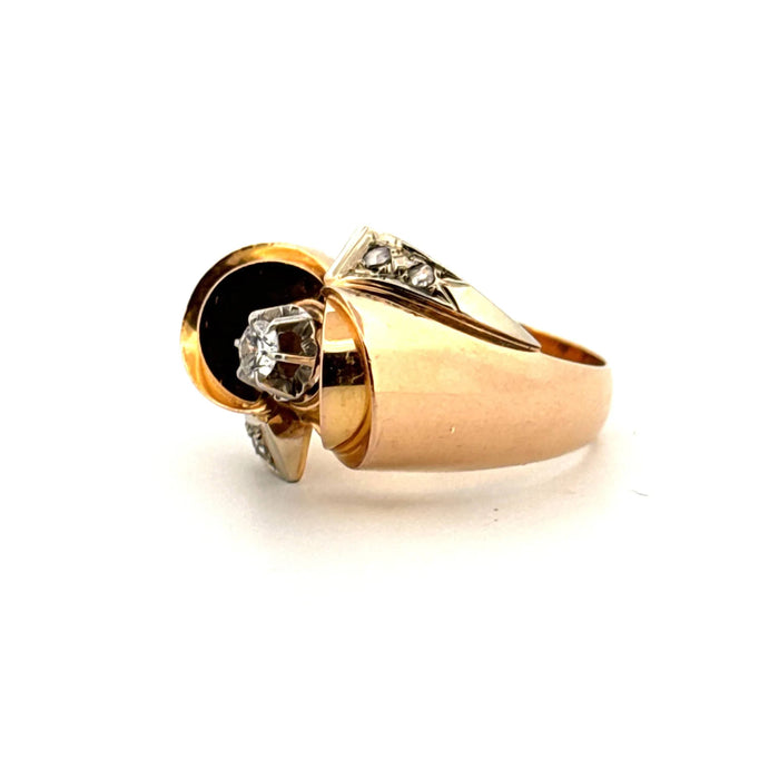 Bague Bague Tank or jaune et diamants 58 Facettes 71-GS35831