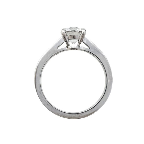 Bague Bague solitaire accompagné 1.04 ct, or blanc. 58 Facettes 30717