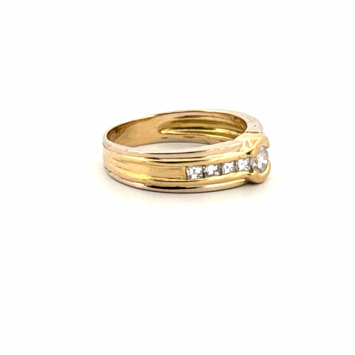 Bague 58 Solitaire Or Jaune Diamants 58 Facettes 28-GS34782