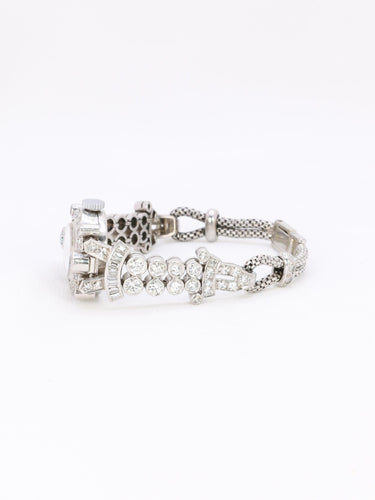 Montre Montre Art Deco or blanc platine diamants 58 Facettes 1088.1