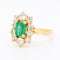 Bague 52 Bague Pompadour Vintage Or 18 Carats, Émeraude Naturelle et Diamants 58 Facettes 281