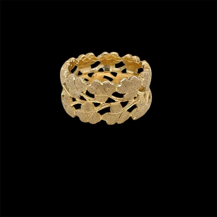 Bague Mario Buccellati "Foglie" Collection Gold Band Ring 58 Facettes