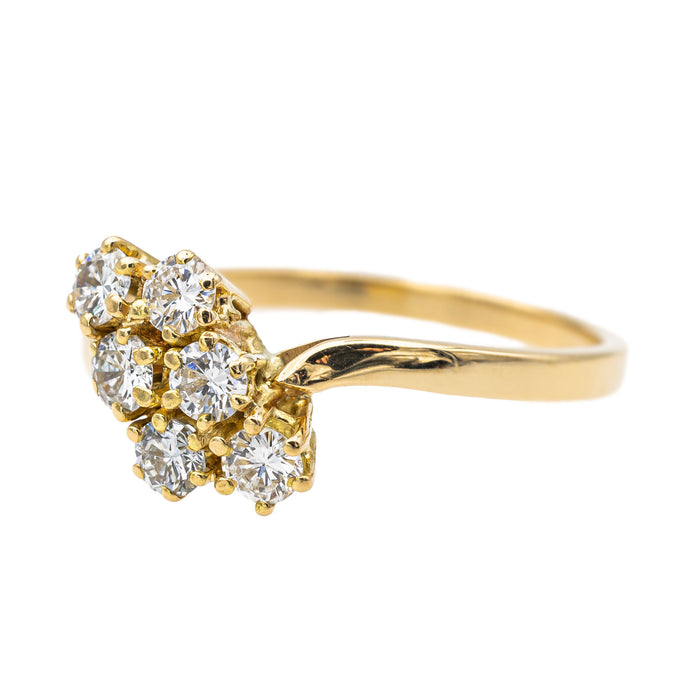 Anillo de oro amarillo con diamantes