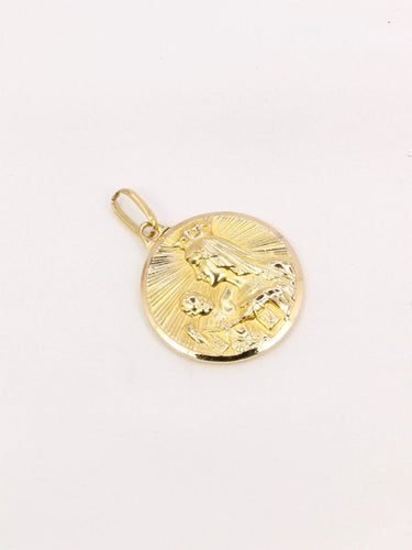 Pendentif Pendentif vintage recto verso Notre Dame du Mont-Carmel or jaune 58 Facettes J492