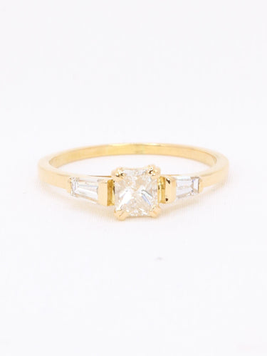 Bague 54 Bague trilogie diamant en or jaune 58 Facettes 1163.10