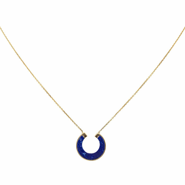 Yellow Gold Lapis Lazuli Necklace