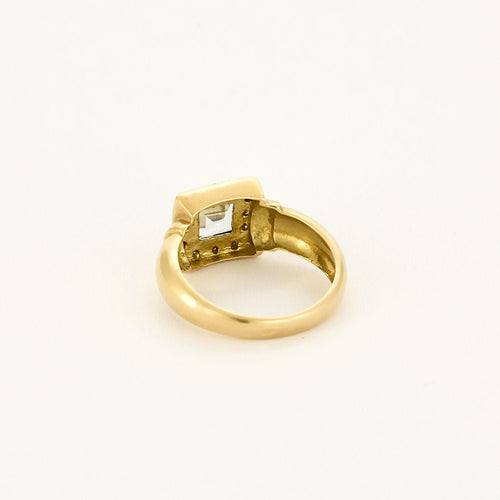 Bague 54 Bague or jaune et aigue-marine 58 Facettes B250188