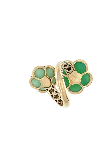 Bague 55 PASQUALE BRUNI - Bague Bon Ton or rose, diamants, chrysophrase. 58 Facettes