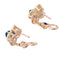 Boucles d'oreilles Clips Van Cleef & Arpels, "Fleurette", en or jaune, diamants et émeraudes. 58 Facettes 33755