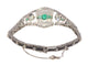 Bracelet Bracelet Art déco sophistiqué en platine : diamants, émeraudes et onyx 58 Facettes 20358-0165