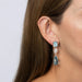 Boucles d'oreilles Boucles d'oreilles pendantes en or blanc avec topaze bleue et diamant 58 Facettes G13548