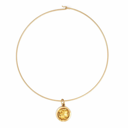 Collier vintage 14 » Collier Collier Médaillon d’Or Motif Grec 58 Facettes G12258