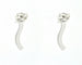 Boucles d'oreilles Boucles d'oreilles tennis en or blanc effet vague 58 Facettes 9619