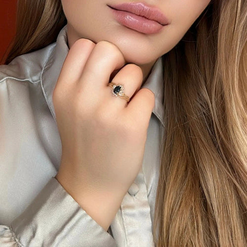 Bague 52 Bague Pompadour saphir et diamants 58 Facettes 64-GS35885-3