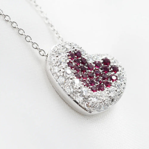 Collier Collier coeur avec rubis 58 Facettes