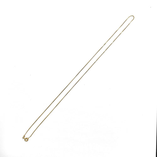 Collier Chaîne fine maille plate en or jaune 18k 58 Facettes REF2564-332