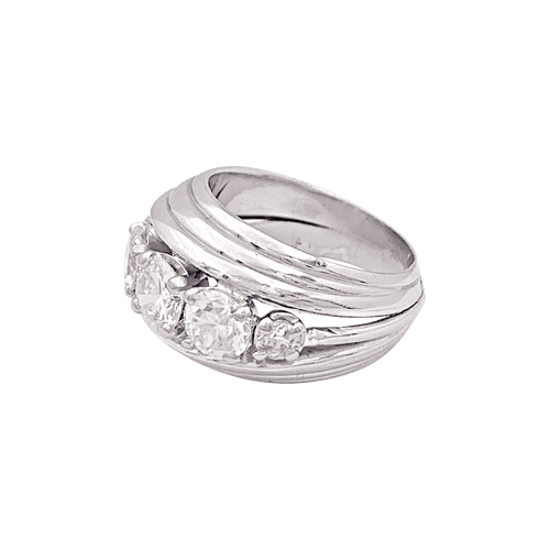 Bague 53 Bague platine, diamants. 58 Facettes 34295