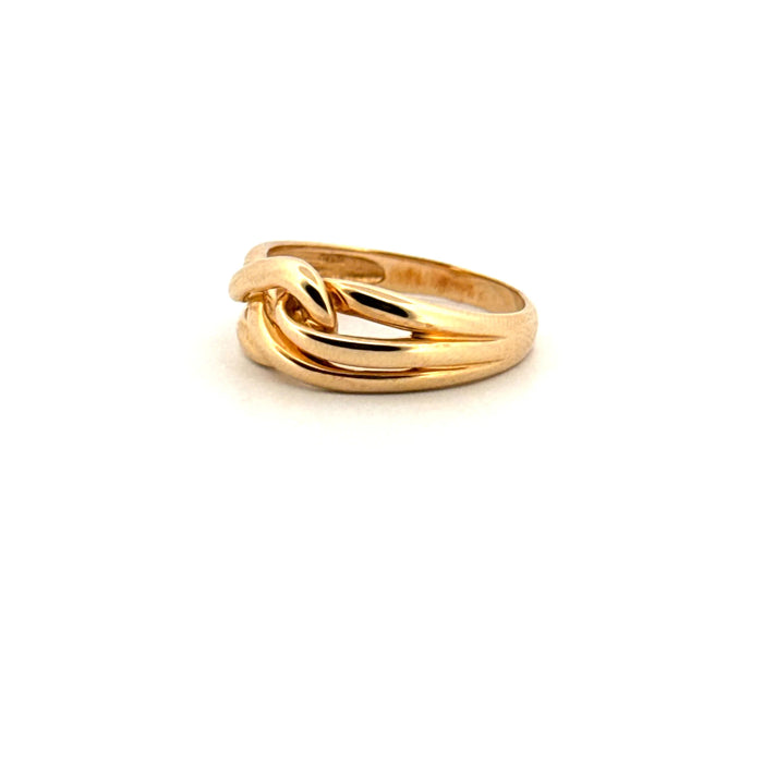 Yellow gold knot ring