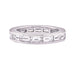 Bague 48 Alliance or blanc, diamants baguette. 58 Facettes 33929