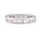 Bague 48 Alliance or blanc, diamants baguette. 58 Facettes 33929