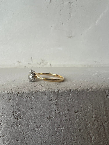 Bague 57 Ancienne bague Toi et Moi deux ors et diamants 58 Facettes