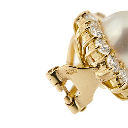 Boucles d'oreilles Boucles d'oreilles en perles et diamants 58 Facettes 38271