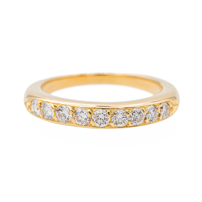 Medio anillo Anillo de matrimonio Oro amarillo Diamante