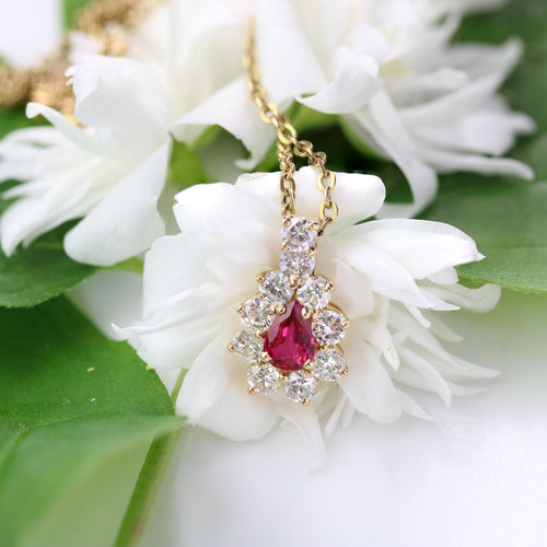 Pendentif Pendentif rubis et diamants 58 Facettes 24-002A