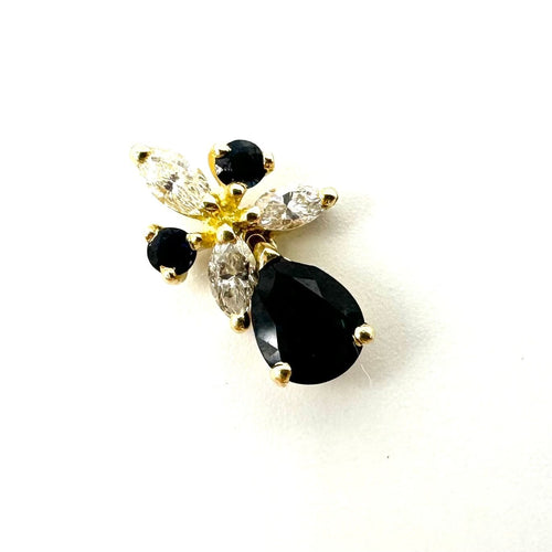 Pendentif Pendentif or jaune, saphirs et diamants 58 Facettes Z1351394