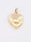 Pendentif Médaille amour Augis coeur plus qu'hier moins que demain or jaune rubis 58 Facettes J254