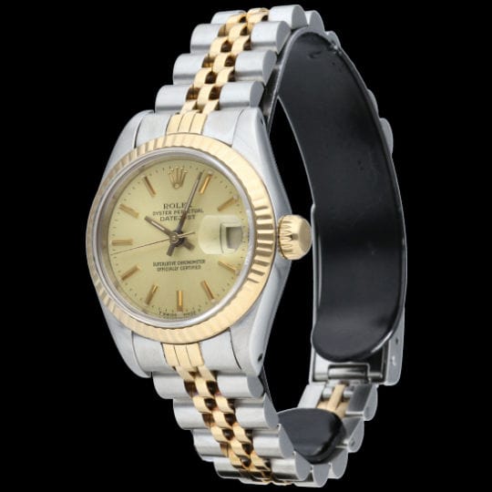 Montre Rolex Montre Date Just Or Jaune 18K / Acier Lady 58 Facettes MT36247