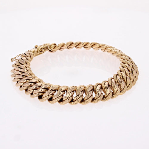 Bracelet Bracelet gourmette or rose vintage 58 Facettes CVBR75