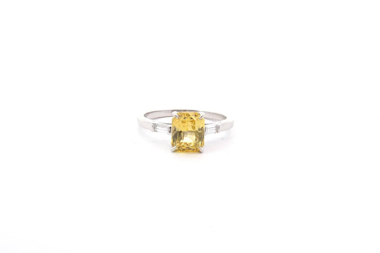 Bague 50 Bague saphir jaune de 2,02cts et diamants 58 Facettes 26279b-26303
