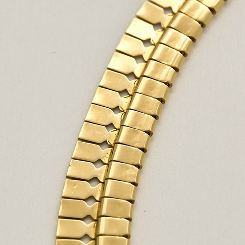 Collier Collier or jaune maille palmettes 58 Facettes PL06