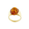 Bague 55 Bague en or jaune avec ambre 58 Facettes 31322