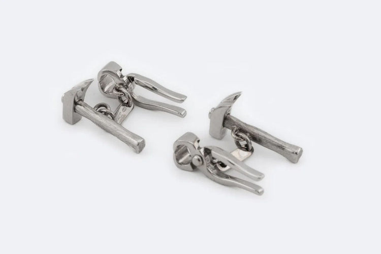 Boutons de manchette Oro Bianco Boutons de manchette en or blanc 58 Facettes gem01